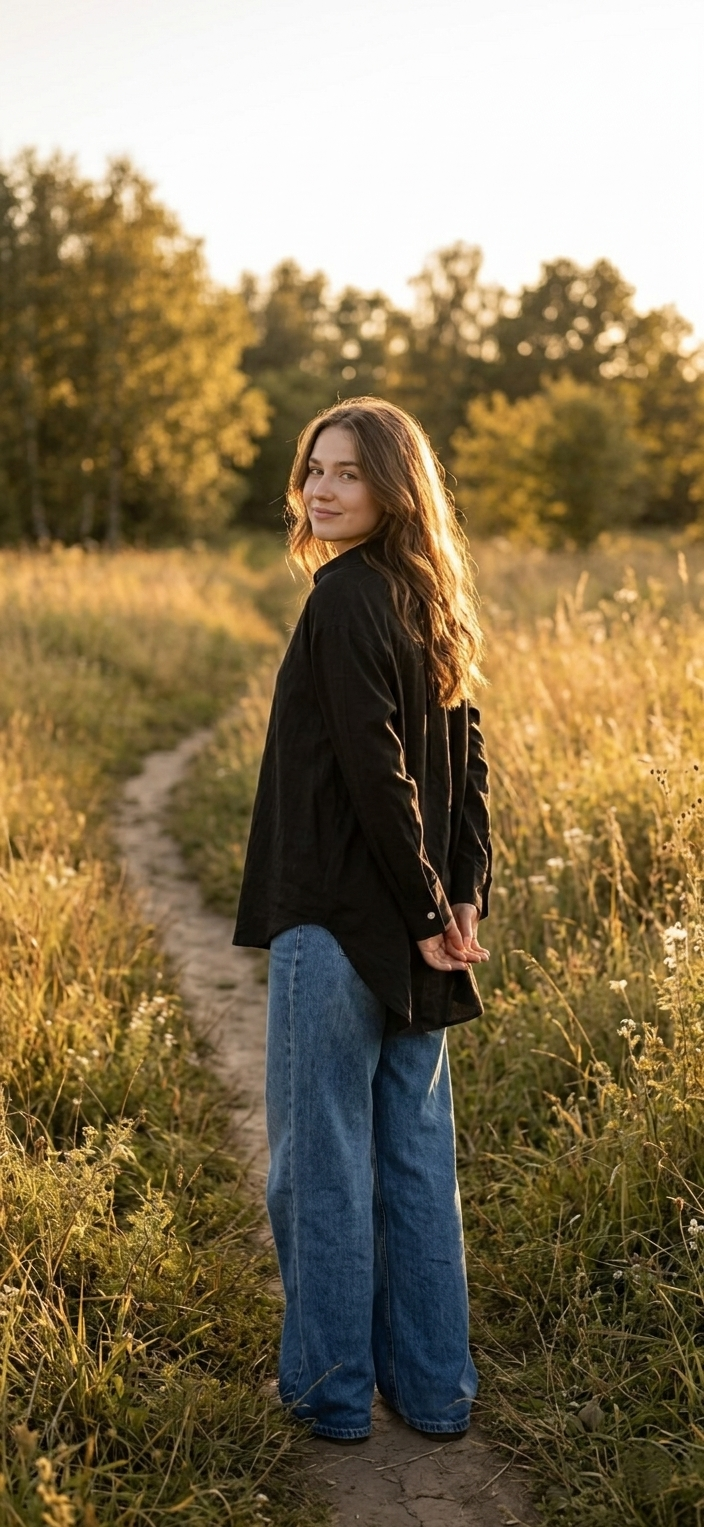 SAAYA – Black High-Low Shirt