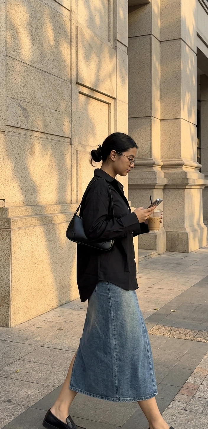 SAAYA – Black High-Low Shirt